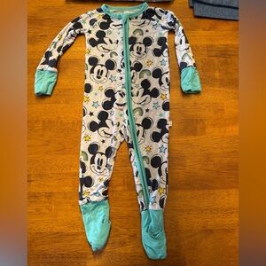 Little Sleepies LS 6-12 Months Disney Mickey Forever Aqua Bamboo Zippy